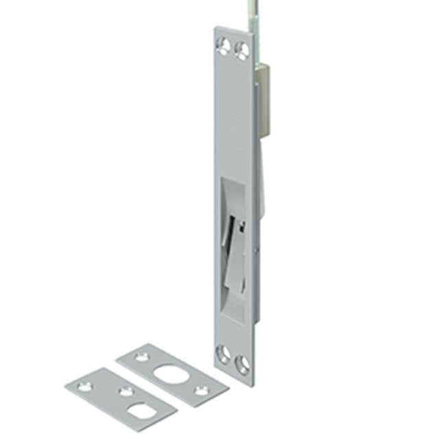 Deltana - 12'', 18'', 24'' and 39'' Extension Flush Bolt, Solid Brass - Brushed Chrome