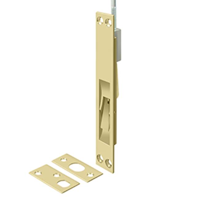 Deltana - 12'', 18'', 24'' and 39'' Extension Flush Bolt, Solid Brass - Unlacquered Brass