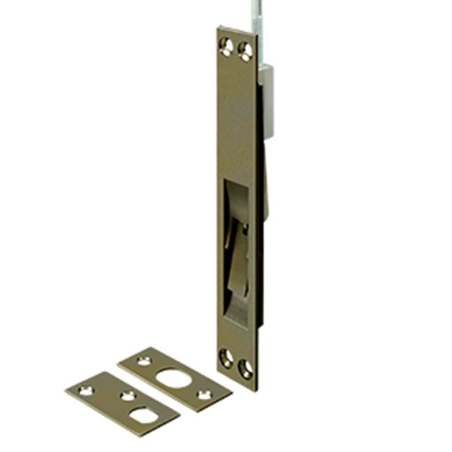 Deltana - 12'', 18'', 24'' and 39'' Extension Flush Bolt, Solid Brass - Antique Brass