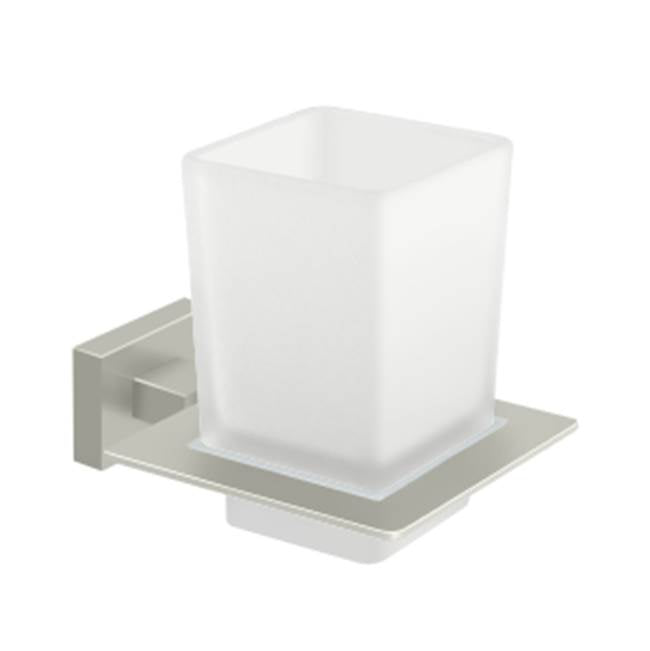 Deltana - Frosted Glass Tumbler Set, 55D Series - Brushed Nickel