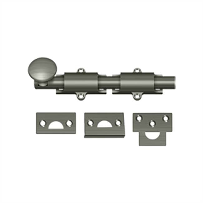 Deltana - 6'' Surface Bolt, HD - Antique Nickel