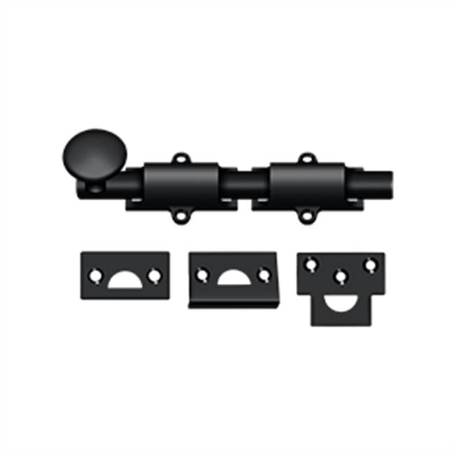 Deltana - 6'' Surface Bolt, HD - Paint Black