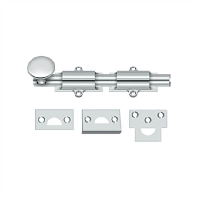 Deltana - 6'' Surface Bolt, HD - Polished Chrome