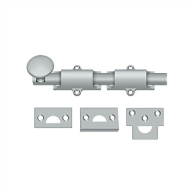 Deltana - 6'' Surface Bolt, HD - Brushed Chrome
