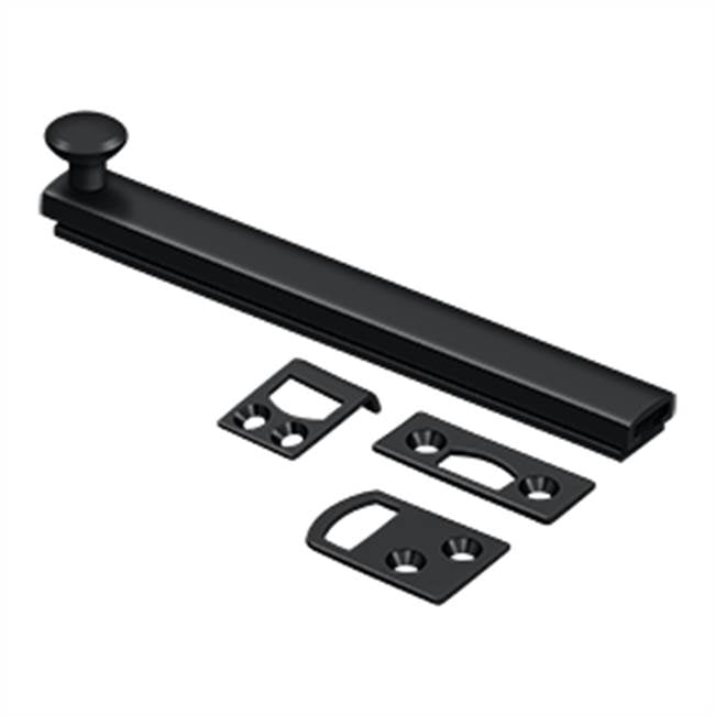 Deltana - 6'' Surface Bolt, Concealed Screw, HD - Paint Black