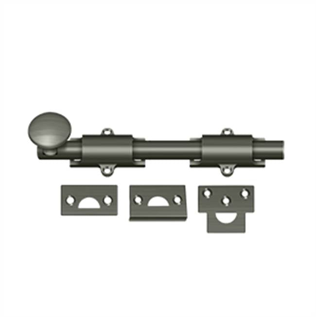 Deltana - 8'' Surface Bolt, HD - Antique Nickel