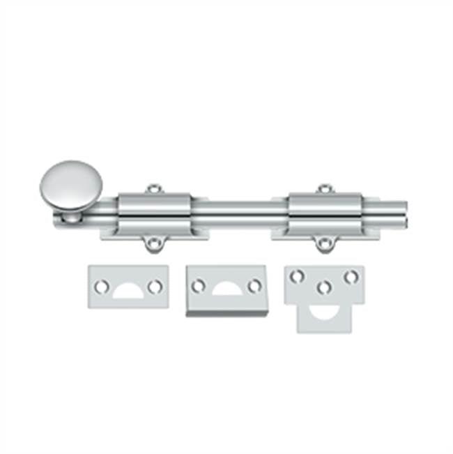 Deltana - 8'' Surface Bolt, HD - Polished Chrome