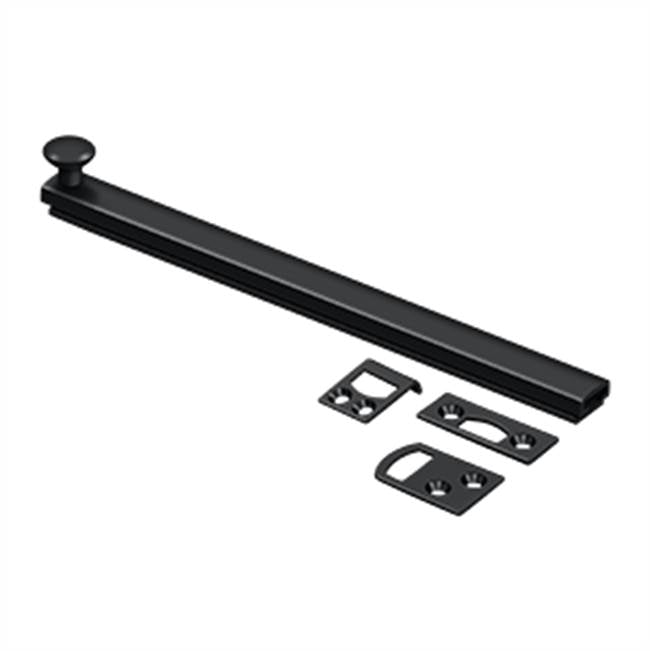 Deltana - 8'' Surface Bolt, Concealed Screw, HD - Paint Black