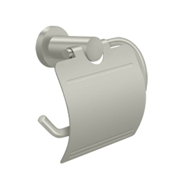 Deltana - Toilet Paper Holder Single Post w/Cover, BBN Series - Brushed Nickel
