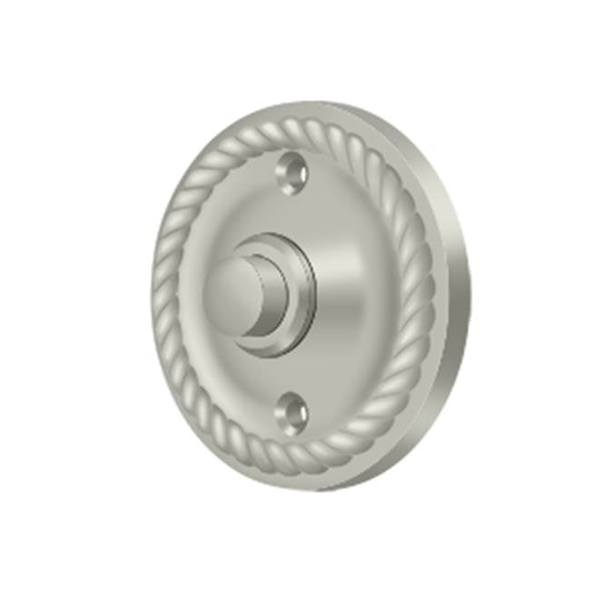 Deltana - Bell Button, Round with Rope - Brushed Nickel