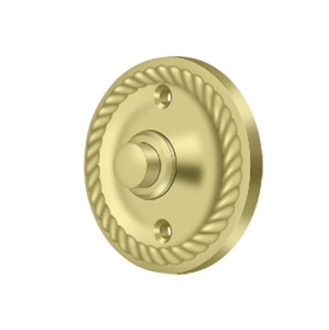 Deltana - Bell Button, Round with Rope - Polished Brass