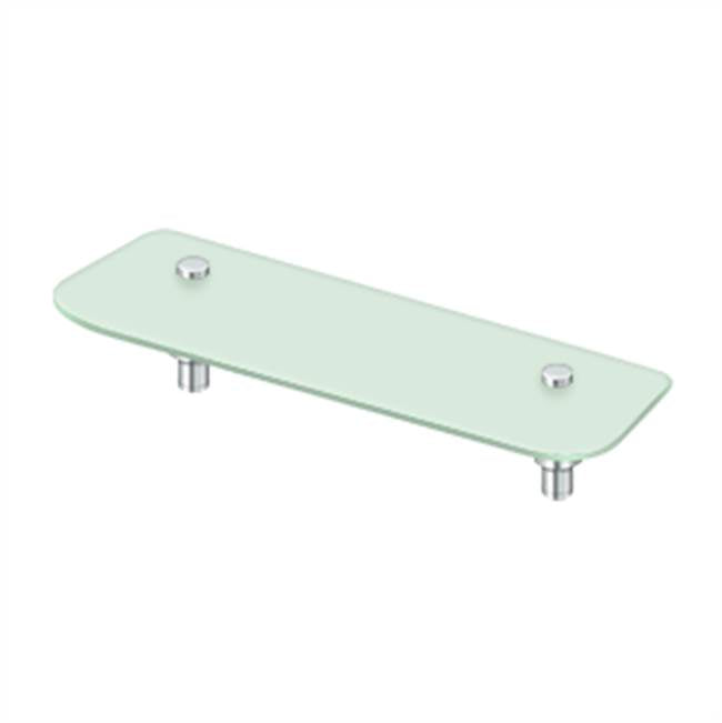 Deltana - 15-3/4'' Frosted Glass Shelf BBS Series - Polished Chrome