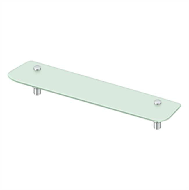 Deltana - 27-5/8'' Frosted Glass Shelf BBS Series - Polished Chrome