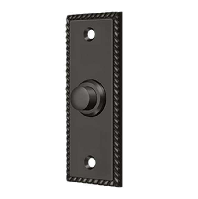 Deltana - Bell Button, Rectangular with Rope Pattern - Oil-rubbed Bronze
