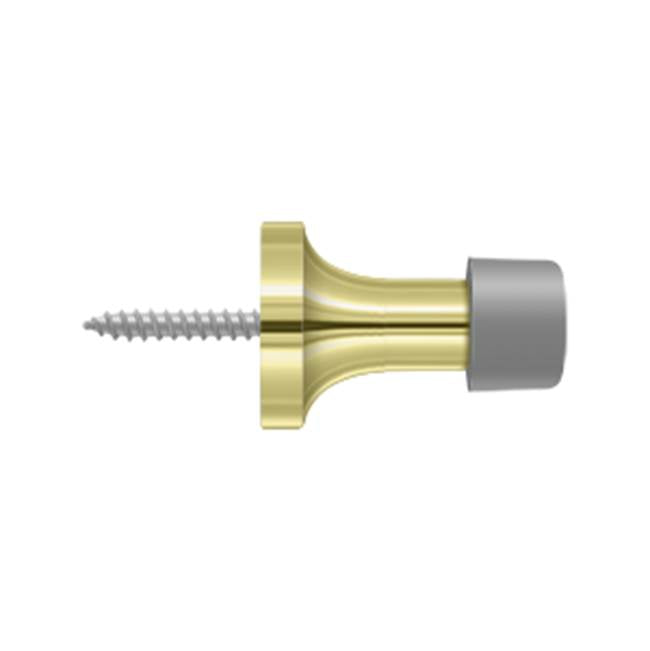 Deltana - 1-3/8'' Baseboard Door Bumper, Solid Brass - Polished Brass