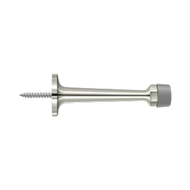 Deltana - 3-1/4'' Baseboard Door Bumper, Solid Brass - Polished Nickel