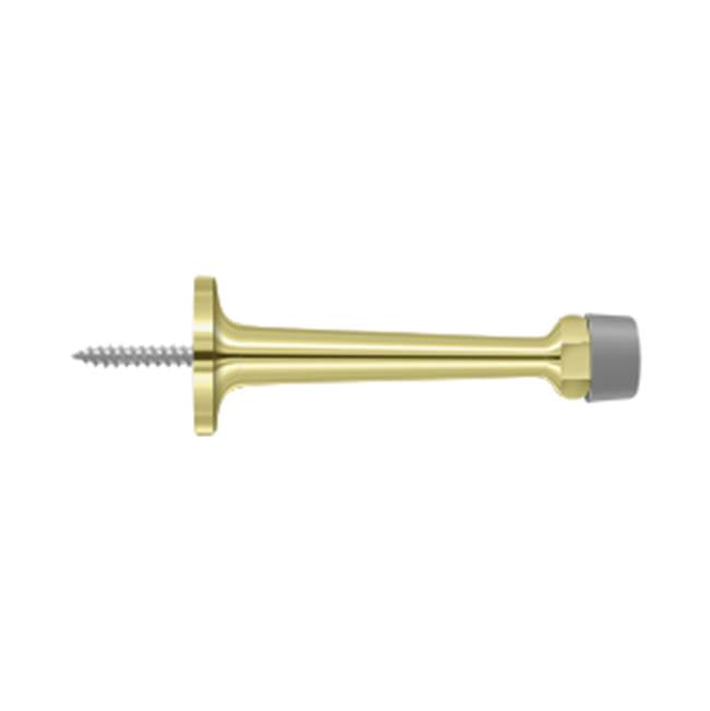 Deltana - 3-1/4'' Baseboard Door Bumper, Solid Brass - Polished Brass