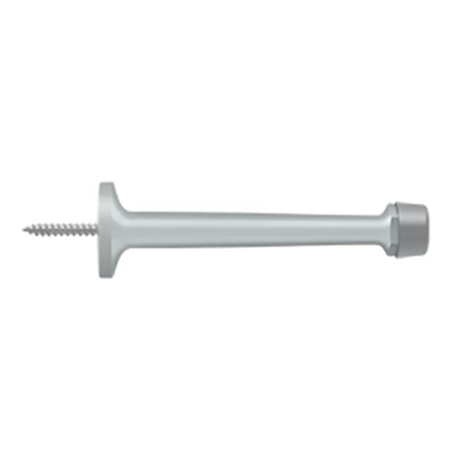 Deltana - 4'' Baseboard Door Bumper, Solid Brass - Brushed Chrome