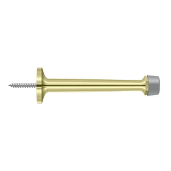 Deltana - 4'' Baseboard Door Bumper, Solid Brass - Unlacquered Brass