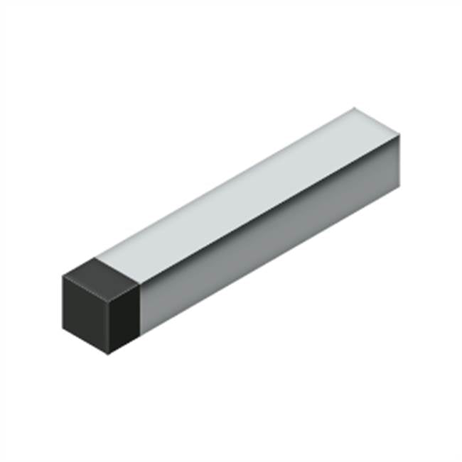 Deltana - 4'' Modern Square Baseboard Bumper, Solid Brass - Polished Chrome