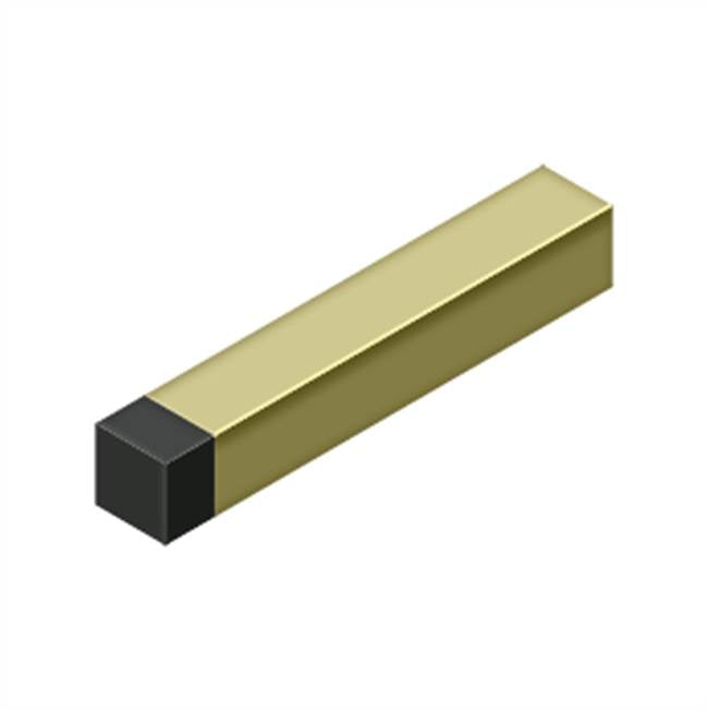 Deltana - 4'' Modern Square Baseboard Bumper, Solid Brass - Unlacquered Brass