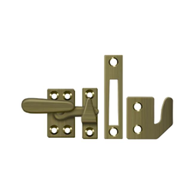 Deltana - Window Lock, Casement Fastener, Small - Antique Brass