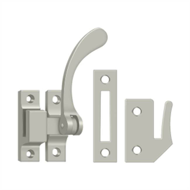 Deltana - Window Lock, Casement Fastener, Reversible, 4-1/2'' - Brushed Nickel