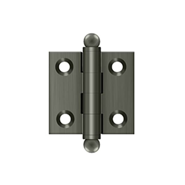 Deltana - 1-1/2'' x 1-1/2'' Hinge, w/ Ball Tips - Antique Nickel