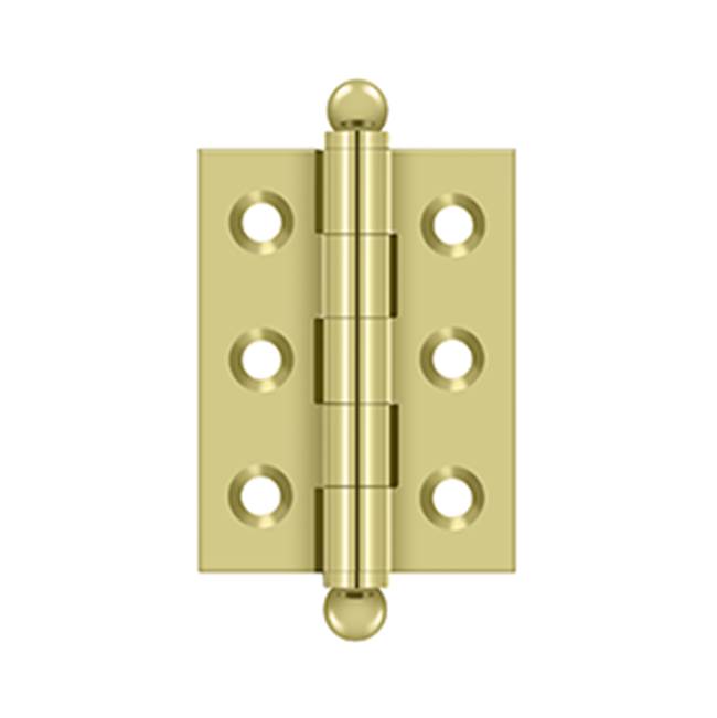 Deltana - 2'' x 1-1/2'' Hinge, w/ Ball Tips - Polished Brass