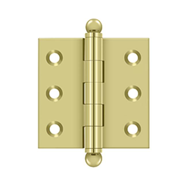 Deltana - 2'' x 2'' Hinge, w/ Ball Tips - Polished Brass