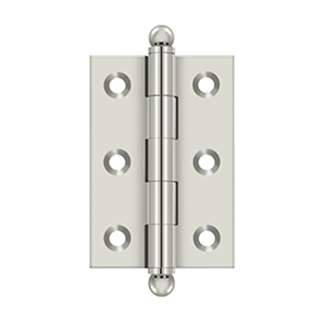 Deltana - 2-1/2'' x 1-11/16'' Hinge, w/ Ball Tips - Polished Nickel
