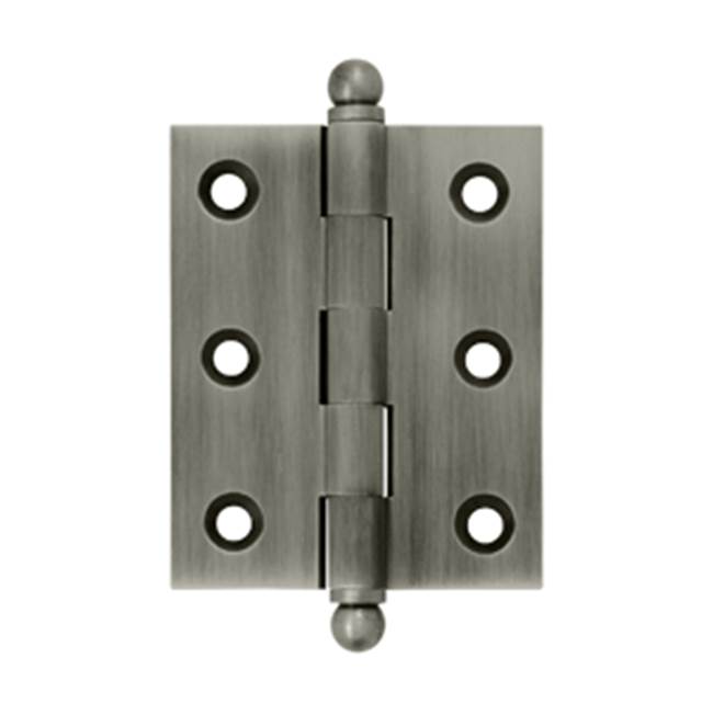 Deltana - 2-1/2'' x 2'' Hinge, w/ Ball Tips - Antique Nickel