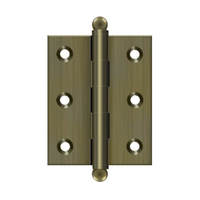 Deltana - 2-1/2'' x 2'' Hinge, w/ Ball Tips - Antique Brass