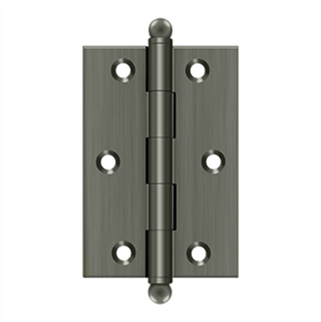 Deltana - 3'' x 2'' Hinge, w/ Ball Tips - Antique Nickel