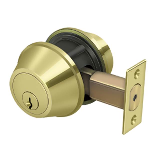 Deltana - Double Deadbolt GR2 w/ 2-3/4'' Backset - Polished Brass