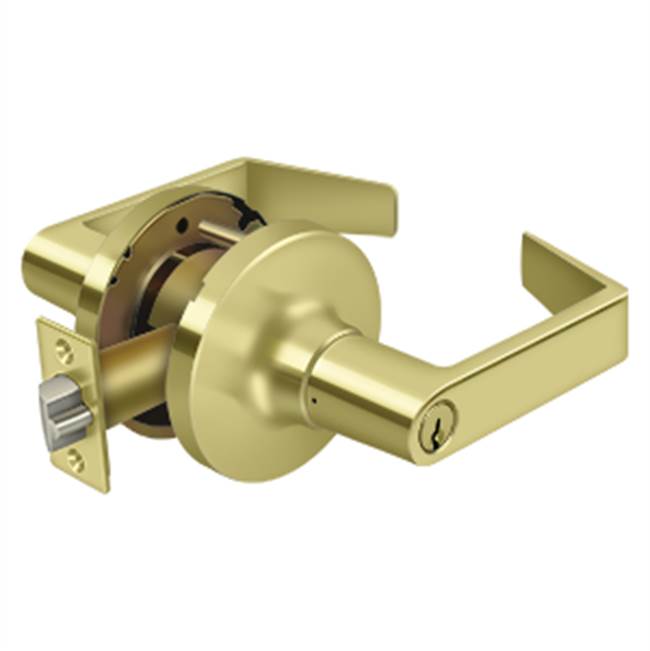 Deltana - Comm. Storeroom Standard GR1, Clarendon w/CYL - Polished Brass