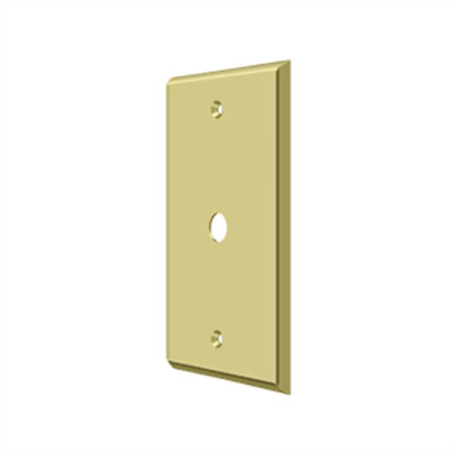 Deltana - Switch Plate, Cable Cover Plate - Polished Brass