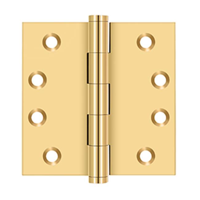 Deltana - 4'' x 4'' Square Hinges - PVD Polished Brass