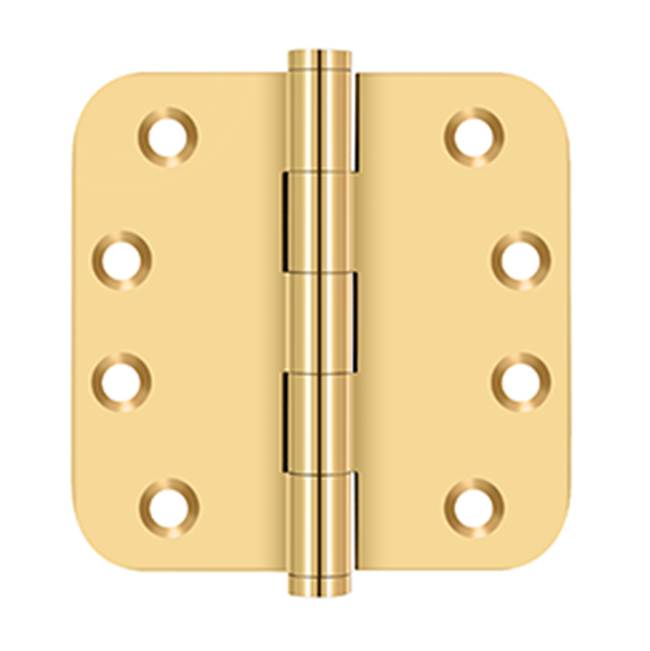 Deltana - 4'' x 4'' x 5/8'' Radius Hinges - PVD Polished Brass