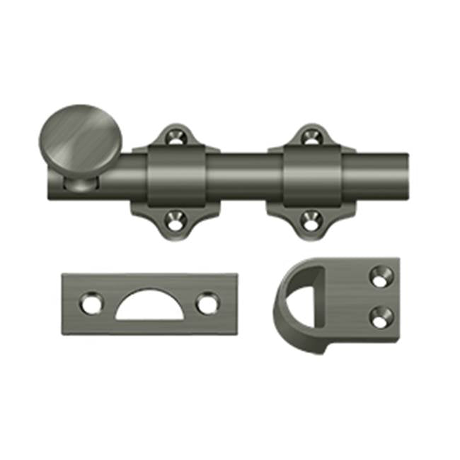 Deltana - 4'' Dutch Door Bolt, HD - Antique Nickel
