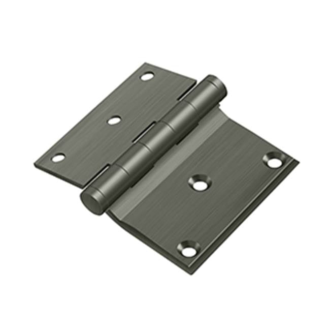 Deltana - 3'' x 3-1/2'' Half Surface Hinge - Antique Nickel