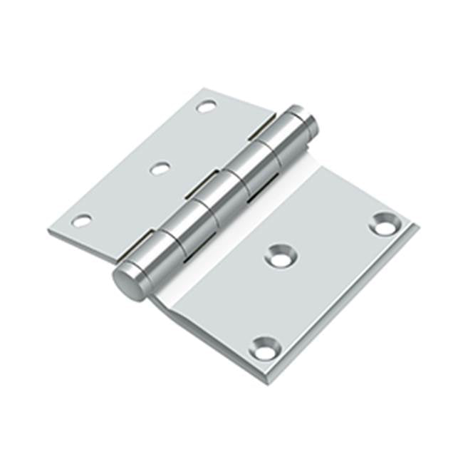 Deltana - 3'' x 3-1/2'' Half Surface Hinge - Polished Chrome