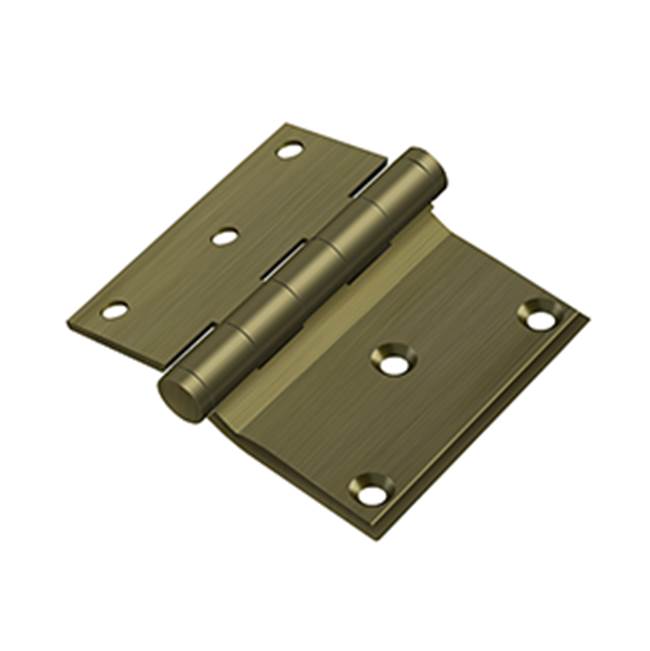 Deltana - 3'' x 3-1/2'' Half Surface Hinge - Antique Brass