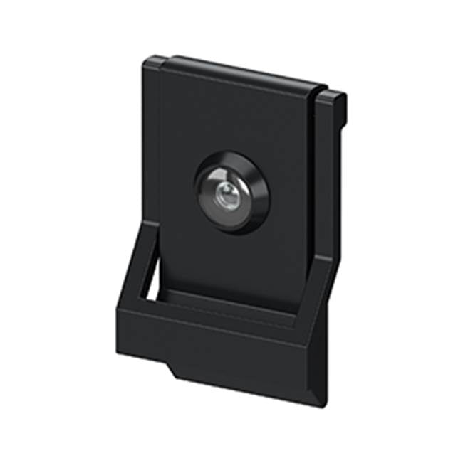 Deltana - Modern Door Knocker, UL Listed Viewer, Solid Brass - Paint Black