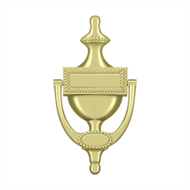 Deltana - Door Knocker, Victorian Rope - Polished Brass