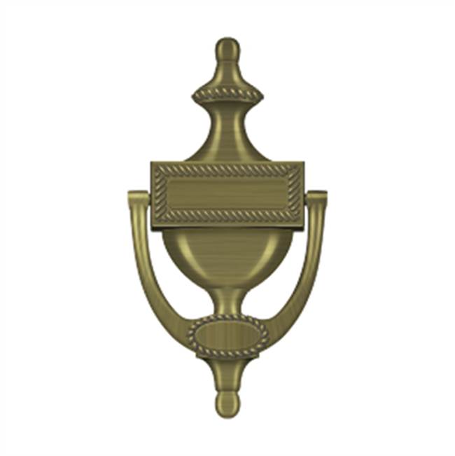 Deltana - Door Knocker, Victorian Rope - Antique Brass