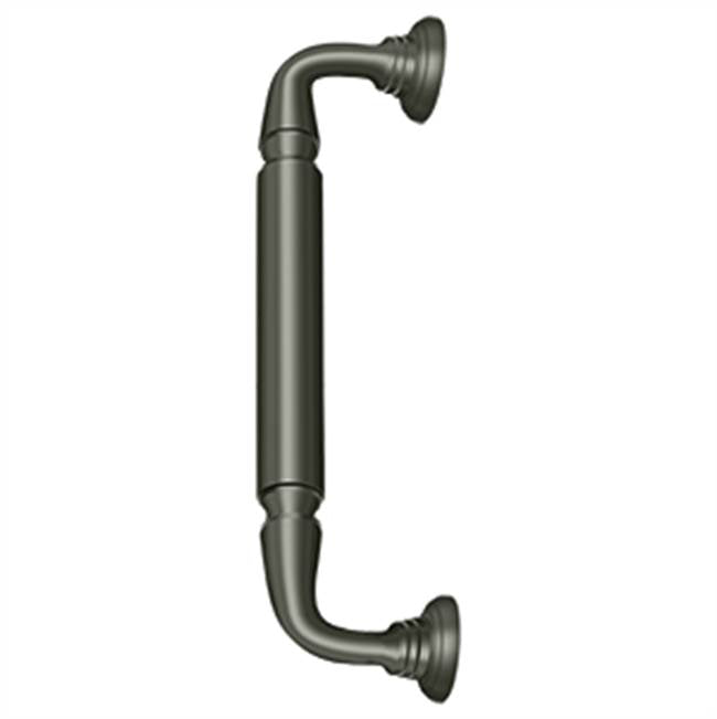 Deltana - Door Pull w/ Rosette, 10'' - Antique Nickel
