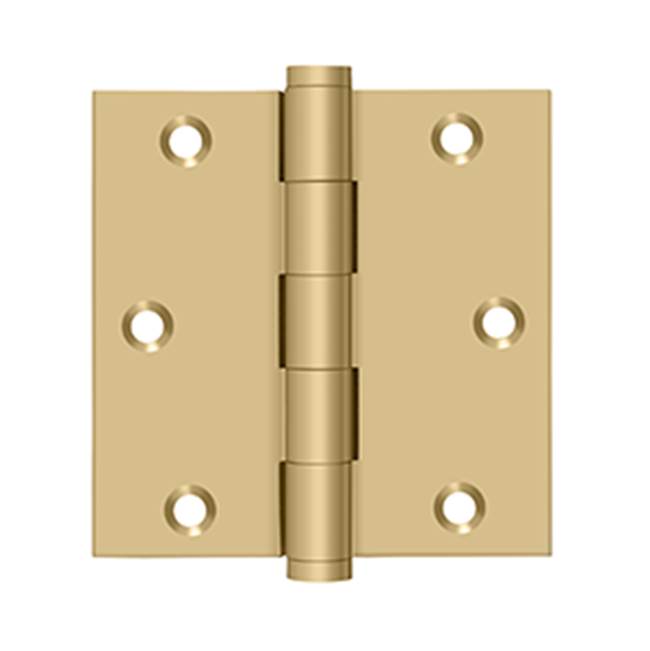 Deltana - 3-1/2'' x 3-1/2'' Square Hinge - Brushed Brass