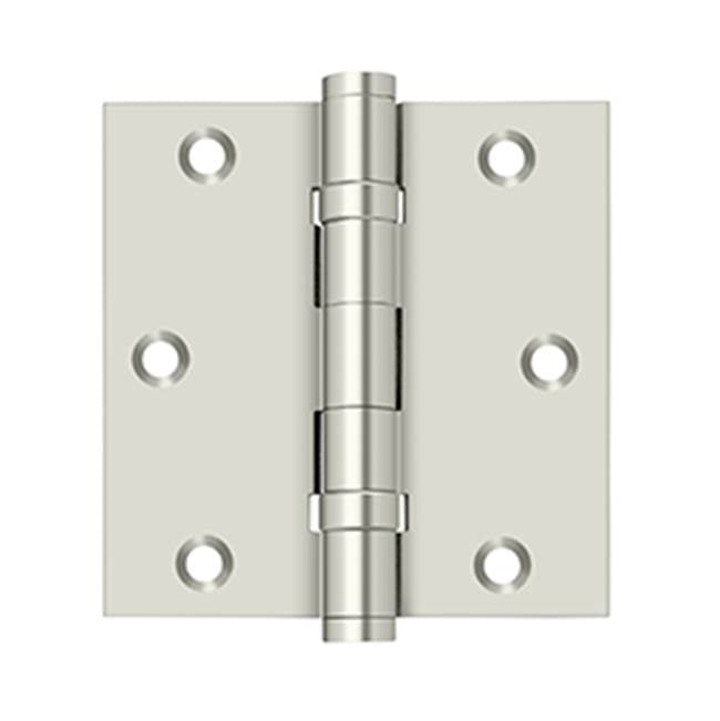 Deltana - 3-1/2'' x 3-1/2'' Square Hinge, Ball Bearings - Polished Nickel