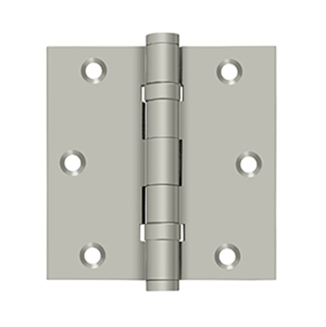 Deltana - 3-1/2'' x 3-1/2'' Square Hinge, Ball Bearings - Brushed Nickel
